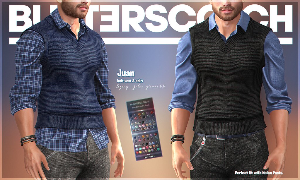 BUTTERSCOTCH . Juan Knit Vest & Shirt.
