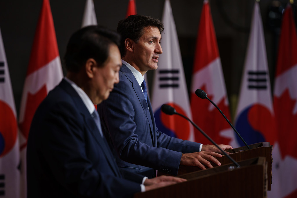 Prime Minister Justin Trudeau holds a bilateral meeting with the President of South Korea, Yoon Suk Yeol