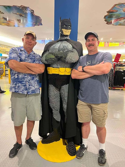 Trevor and me with LEGO Batman.