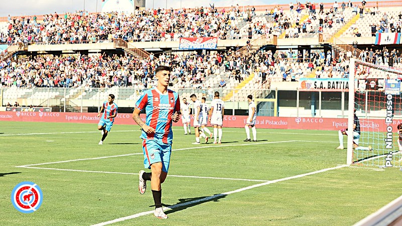 Mattia Vitale, autore del primo goal del Catania nel 3-0 alla Vibonese