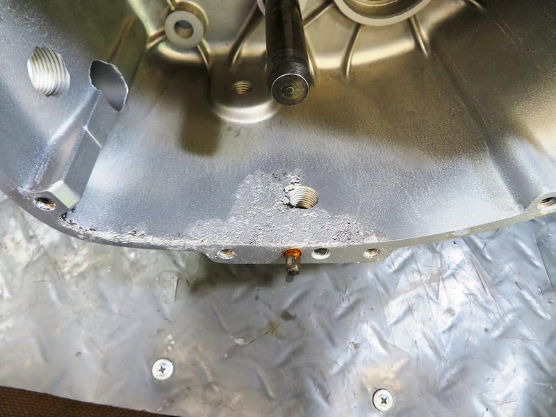 Interior Corrosion Around Drain Plug Hole