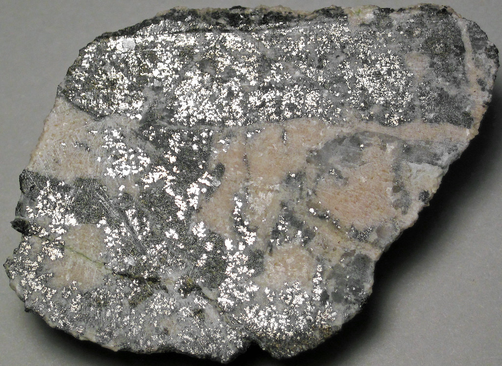 Native silver in hydrothermal vein rock (Proterozoic; Silver Islet Mine, Lake Superior, Ontario, Canada) 2