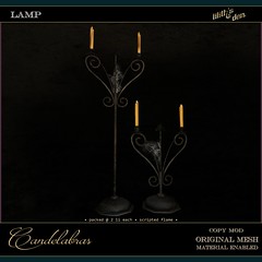 Lilith's Den - Candelabra Small and Large