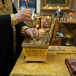 6 октября 2022, Молебен мощей святителя Спиридона Тримифунтского в часовне всех Тверских святых у Спасо-Преображенского собора