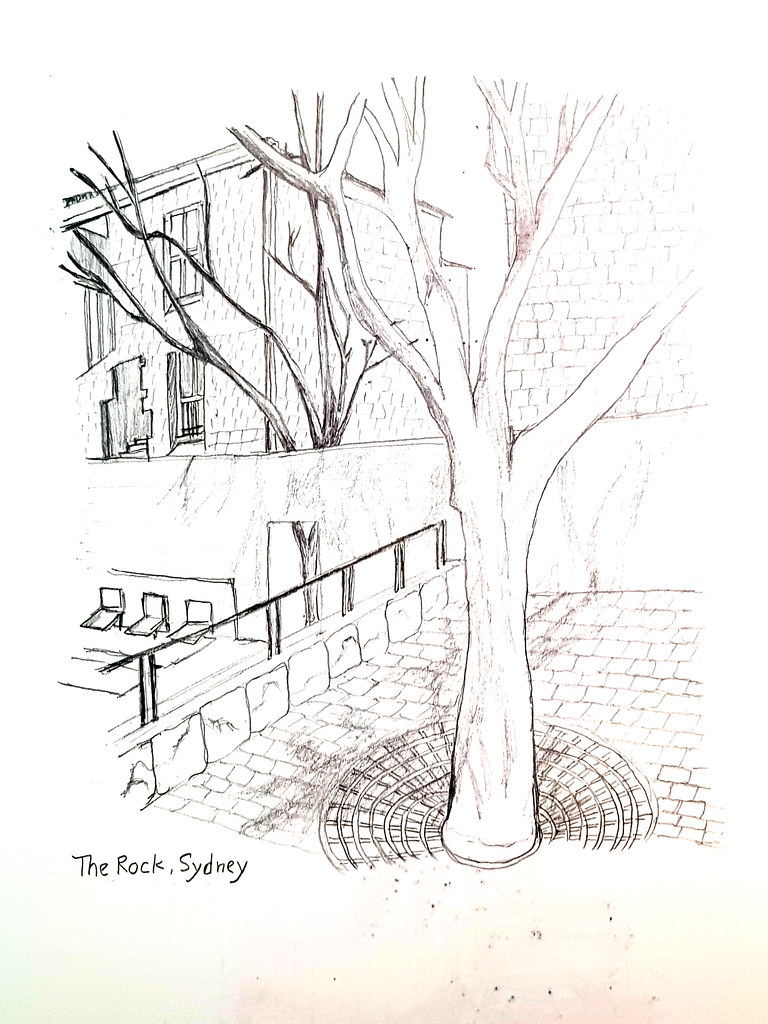 悉尼岩石區 the Rocks, Sydney - 城市草圖 Urban Sketches (Artline Pen 0.1) ...