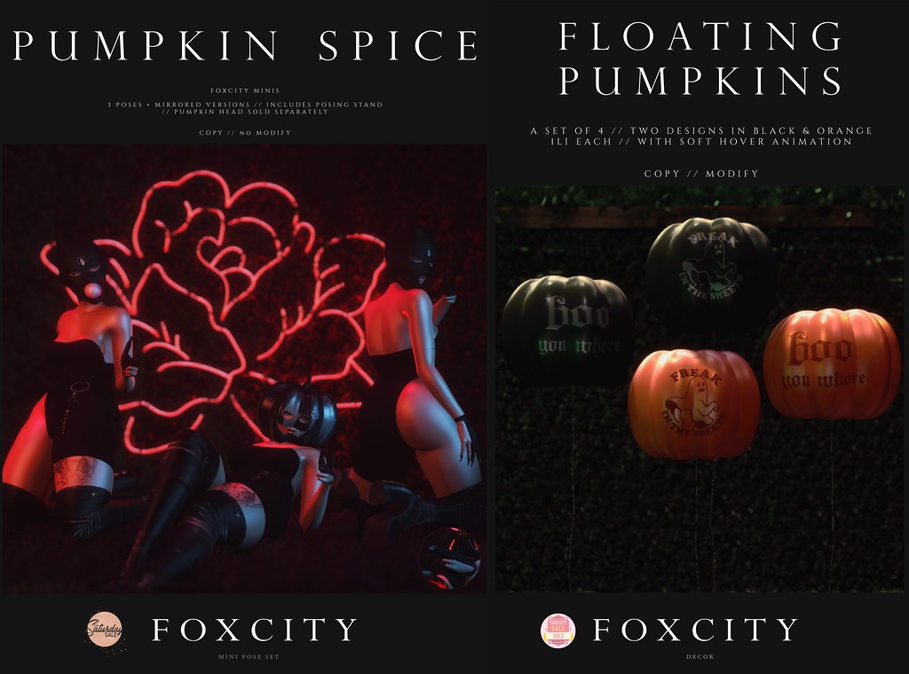 FOXCITY. Minis – Pumpkin Spice & Floating Pumpkins