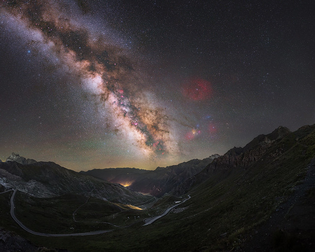 Milky Way Core above Italian Alps