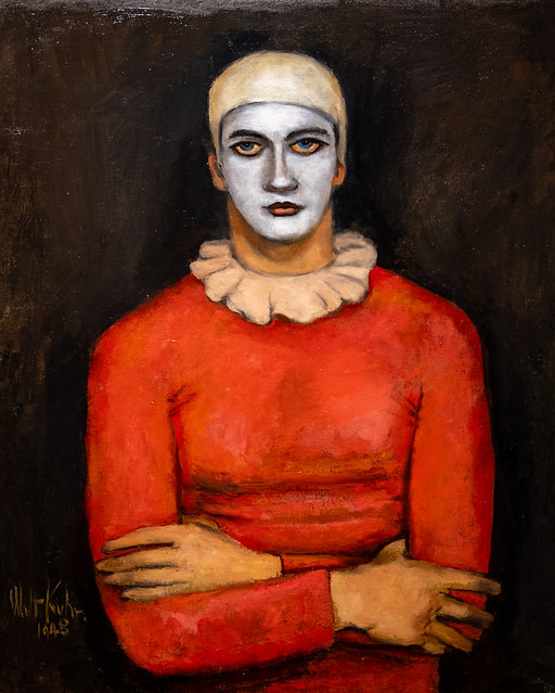 Walt Kuhn, Clown with Red Tights, 1948, Oil on canvas, 7/21/21 #memphisbrooks #artmuseum
