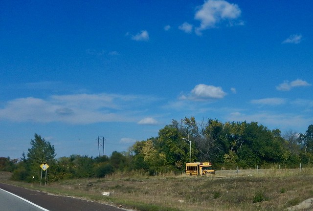 A Drive-by School Bus Sighting in the Middle of Nowhere