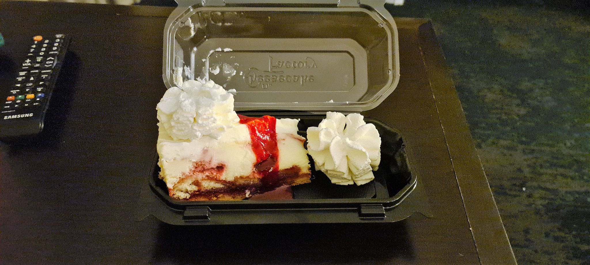Lemon raspberry cheesecake from the Cheesecake Factory in Honolulu