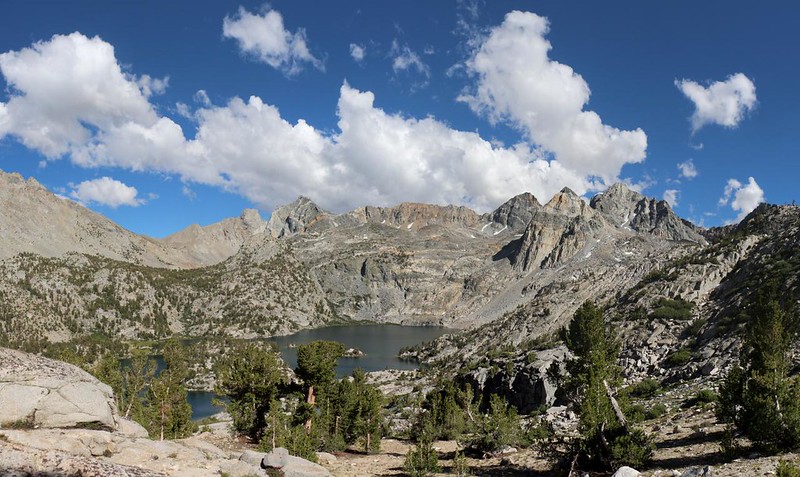 Dragon Peak and Painted Lady above the Rae Lakes from the Upper Sixty Lakes Basin Trail