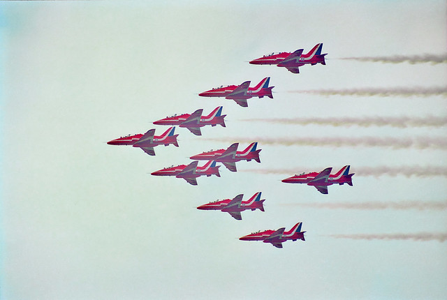 RAF Red Arrows at Mildenhall Air Fete '91