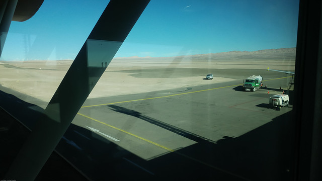 Ankunft am Flughafen von San Pedro de Atacama, Chile, 2017