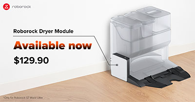 The new Roborock Dryer Module for S7 MaxV Ultra is available now at a promotional price of S$129.90 (UP: S$139.90).