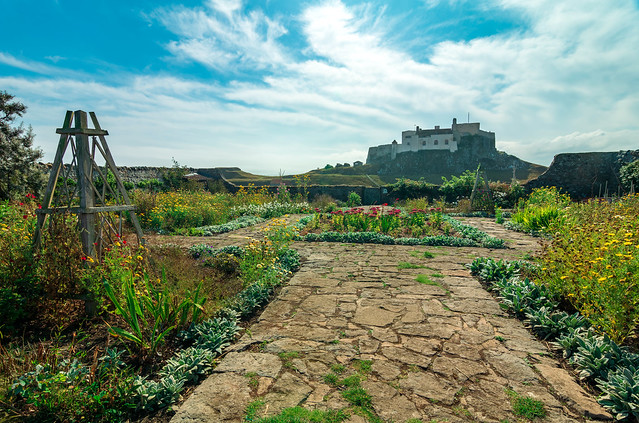The Gertrude Jekyll garden, Holy Island, Northumberland, North of Tyne, England, UK