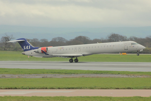 OY-KFF | Bombardier CRJ-900LR | Scandinavian Air Services | Manchester Airport | 06/04/2014