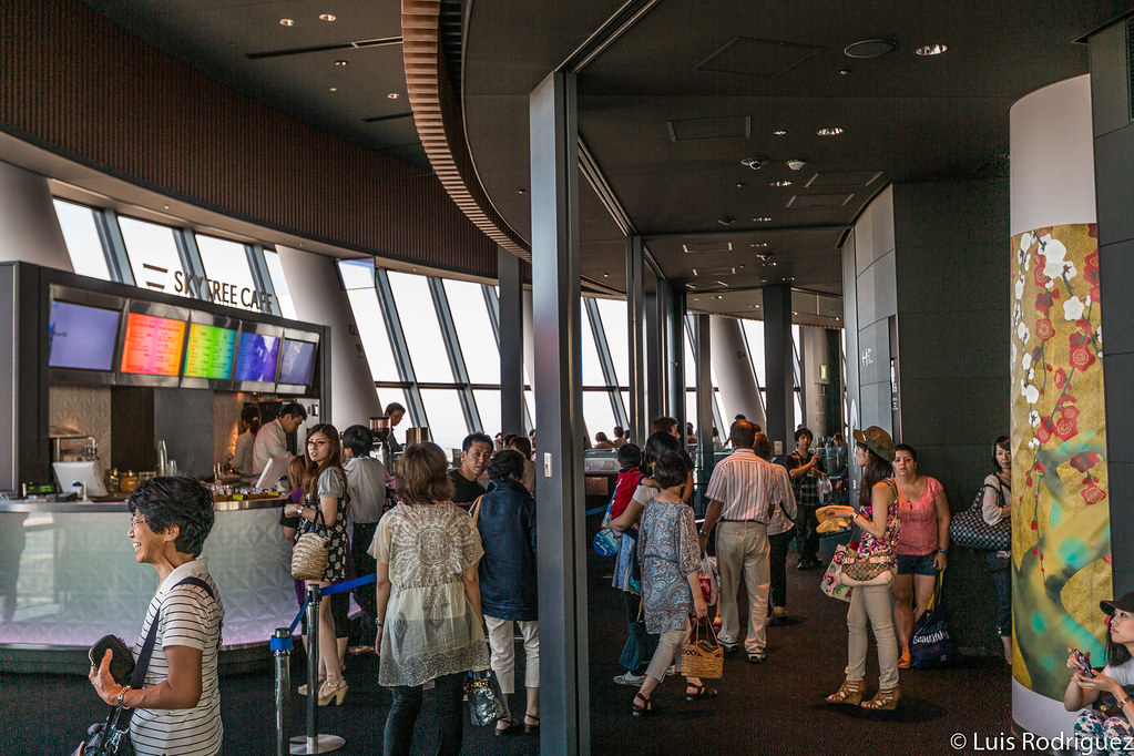 Skytree Cafe en el nivel 350 de la Tembo Deck