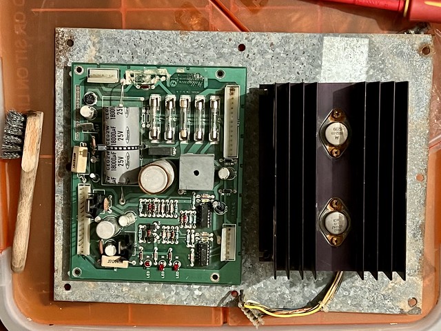 Moon Patrol Power Supply Board and Heat Sync after washing