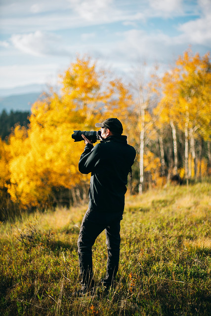 Addiel shooting the fall colors