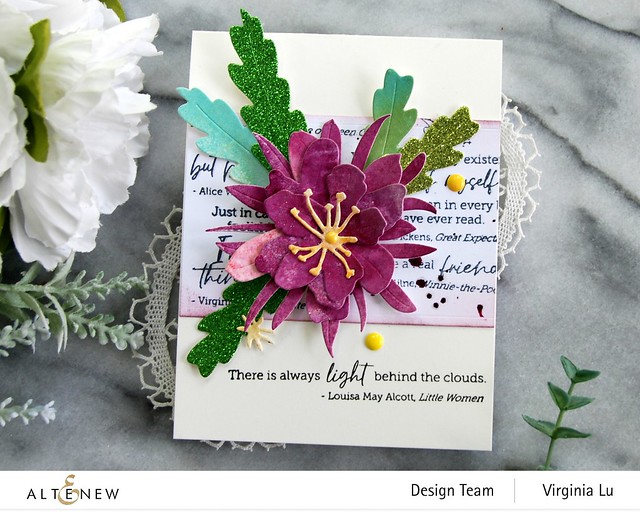 Craft-A-Flower Epiphyllum Layering Die Set -Well Read Stamp Set -004