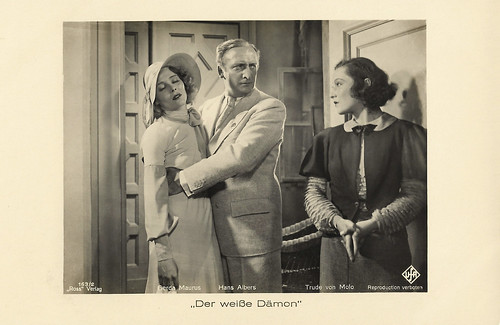 Hans Albers, Trude von Molo and Gerda Maurus in Der weiße Dämon