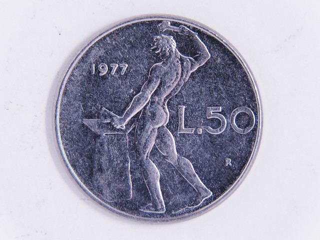 World Coins - 1977 L.50 Italiana