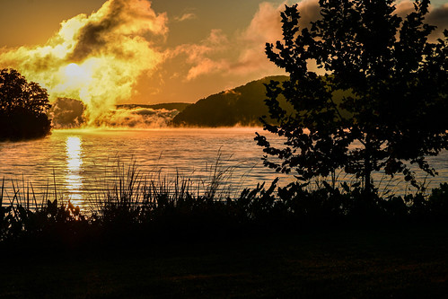 Lake sunrise by Peyton Carter,