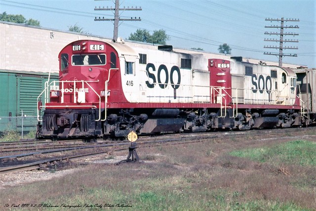 Soo Line RS27 415 and 416 St. Paul MN 9-2-1972
