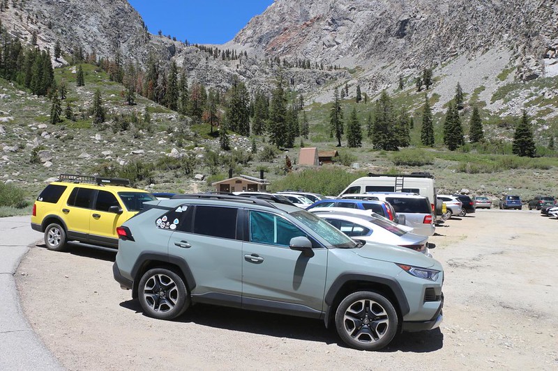 My car at the Kearsarge Pass Trail trailhead in Onion Valley - my week-long backpacking trek was over!