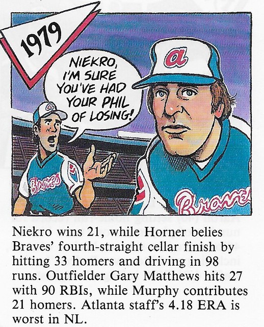 1992 Red Foley Cartoon History - Niekro, Phil (1979)