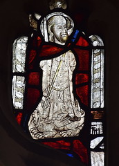St Margaret with the head of a male saint (15th Century)