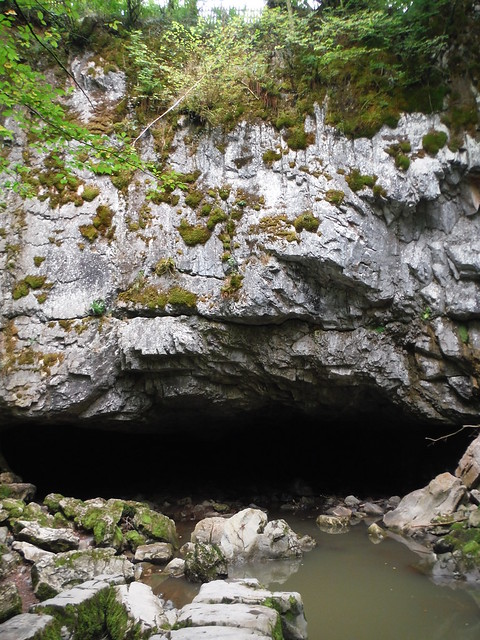 Porth yr Ogof Cave on the River Mellte SWC Walk 400 - Waterfall Country (Pontneddfechan Circular)