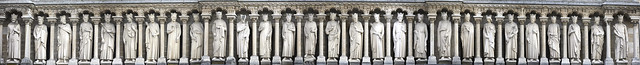 Paris : Gallery of statues of the kings of Judea on the façade of Notre Dame ~ Galerie des statues des rois de Judée de la façade de Notre Dame