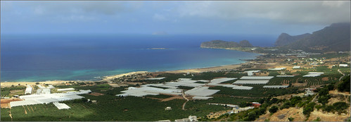 Falassarna Beach from above Panorama - Crete, GR
