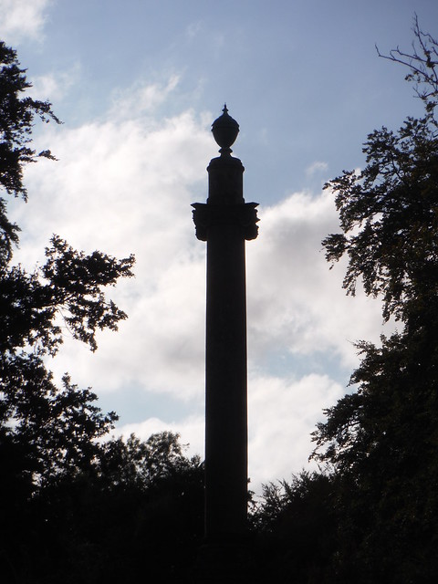 Ailesbury Column in the shade, Savernake Forest SWC 399 - Bedwyn Circular (via Savernake Forest and Marlborough)