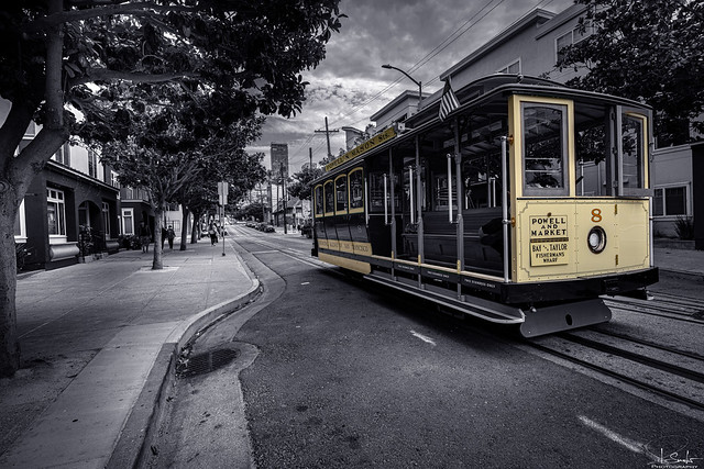 Cable car by the Taylor Street - San Francisco - California - USA