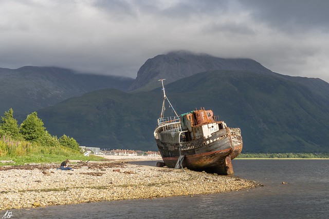 Corpach Wreck and Ben Nevis