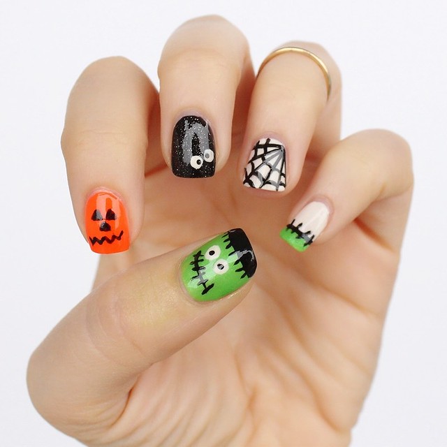 Halloween Monster Nails | Frankenstein Nails | Best Halloween Nails | Trendy Nails | Halloween Nail Art | Acrylic Nails | October Nails | Spooky Nails | Manicure Ideas | Fall Nails 2022 | Halloween Nail Designs | Autumn Nails | Pretty Halloween Nails