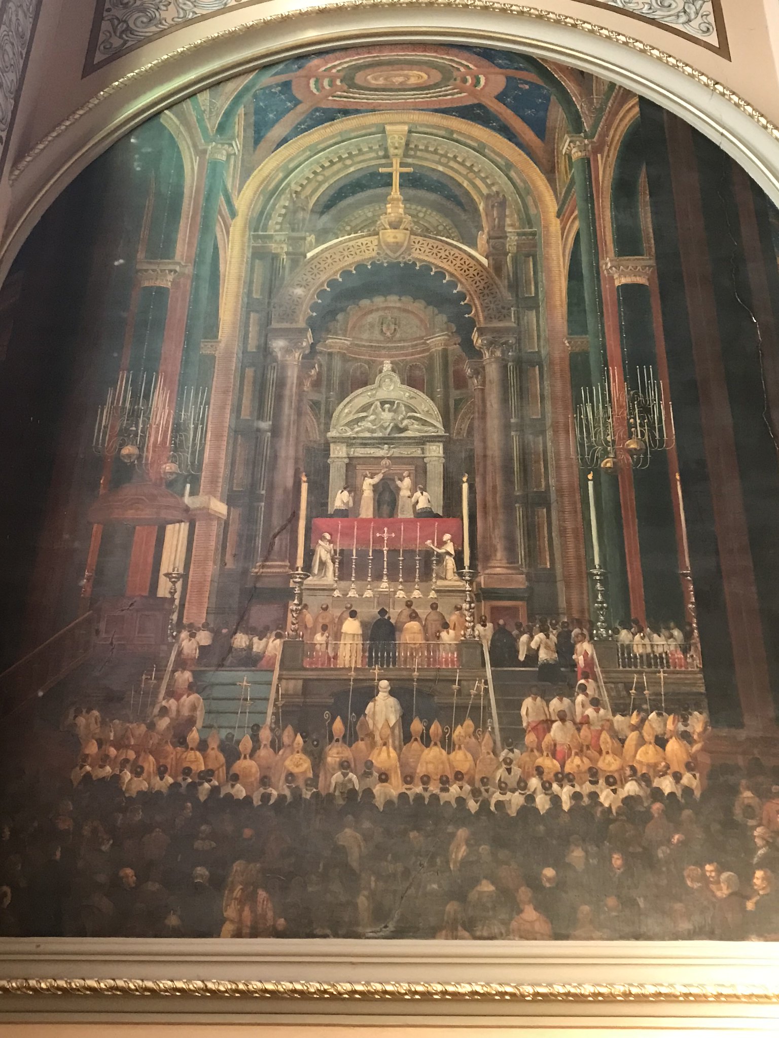 Pintura de la Coronación Pontificia de la Virgen de Guadalupe