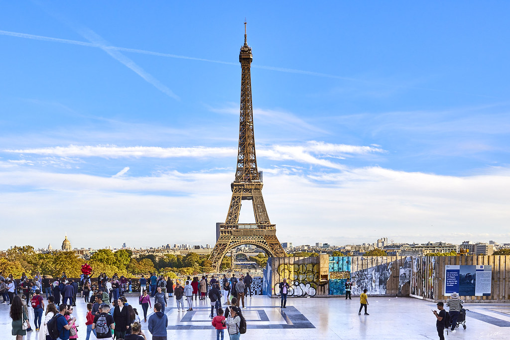 La tour Eiffel, symbole de Paris, depuis le Trocadéro