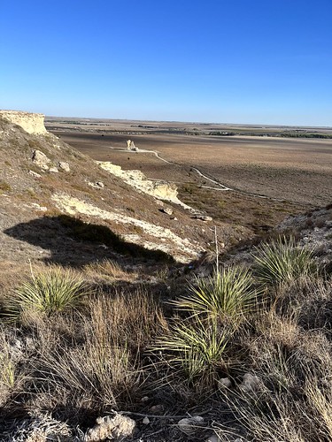 Castle Rock in the distance Castle Rock Badlands, Kansas