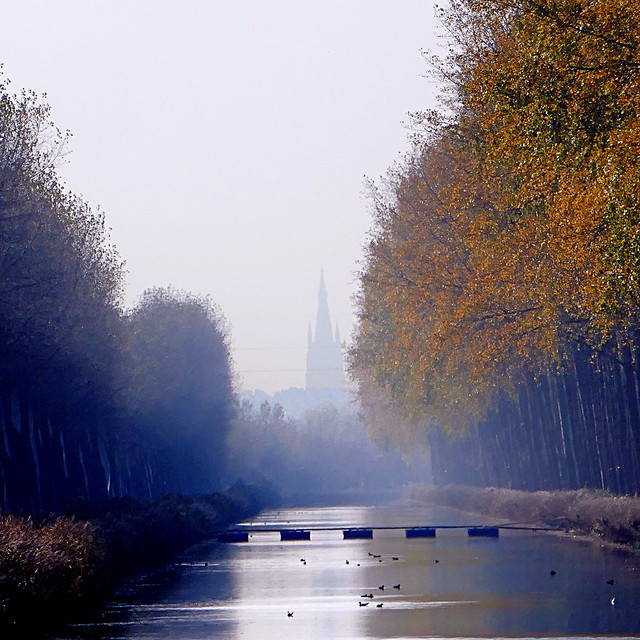 Bruges from Damme, Belgium