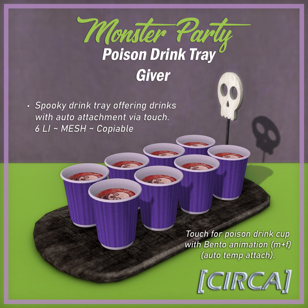 [CIRCA] – "Monster Party" Poison Drink Tray (Giver)