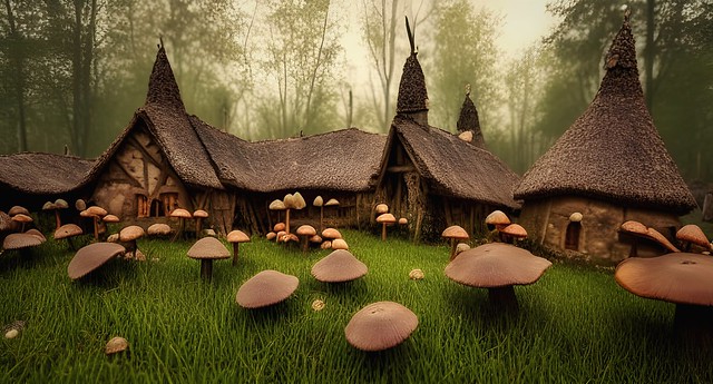 Homes of the mushroom gatherers