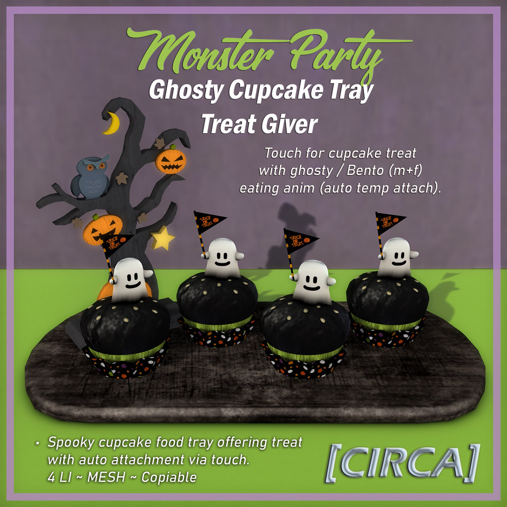 [CIRCA] – "Monster Party" Ghosty Cupcake Tray (Giver)