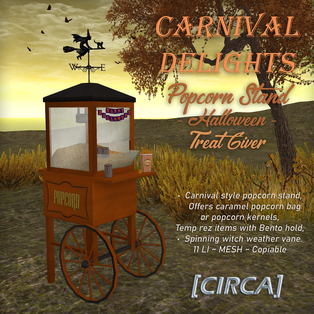 [CIRCA] – "Carnival Delights" Popcorn Stand – Halloween