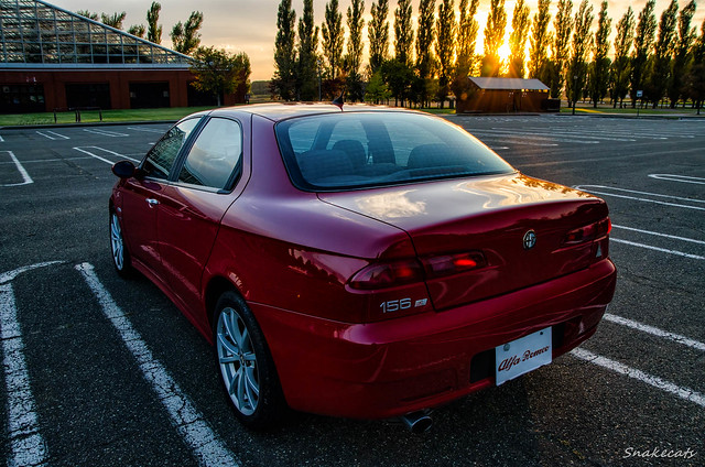 Alfa 156ti Glowing With The Setting Sun