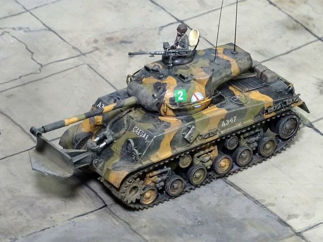 1:72 M4A3E8 ‘Sherman’; vehicle ‘2 Green/A 247’ a.k.a. ‘Caesar’ of the 1st Compañía Blindada de Tanques, 3rd platoon; Uruguayan Army’s Batallón de Blindado Nº 13; Durazno Arsenal/Central West Uruguay, 1986 (Whif/modified Hasegawa kit)
