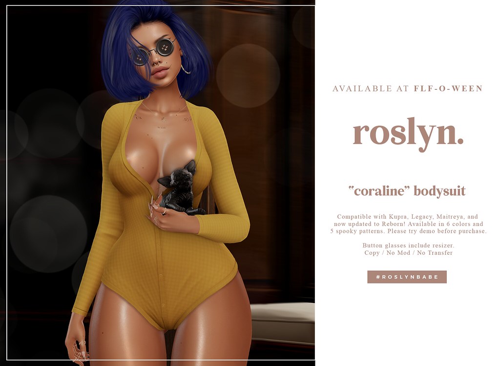 roslyn. “Coraline” Bodysuit [UPDATE] + "Button" Glasses  FLF-o-Ween!