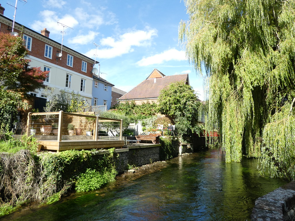 The River Itchen close to Winchester City Mill